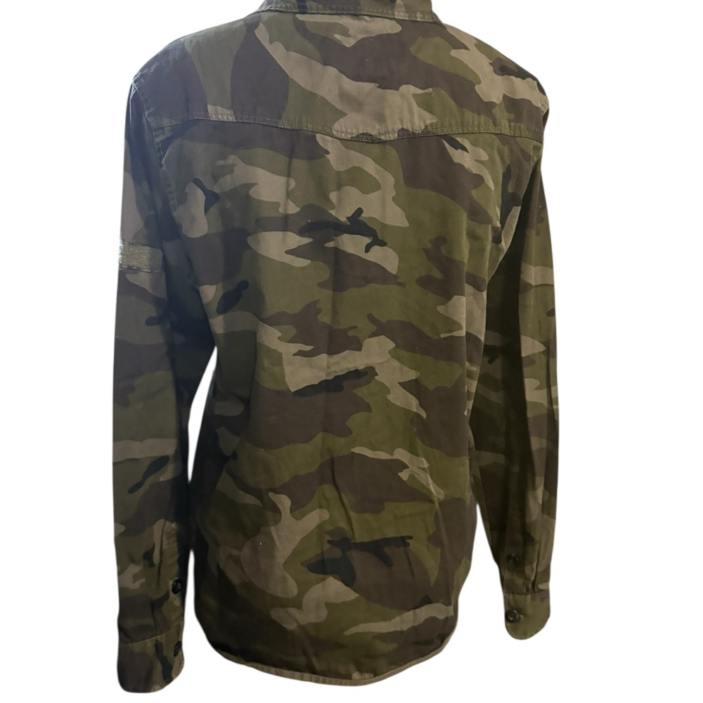 Bluenotes Camouflage Button front Shirt/Shacket, cotton, Size Large - Picture 4 of 7